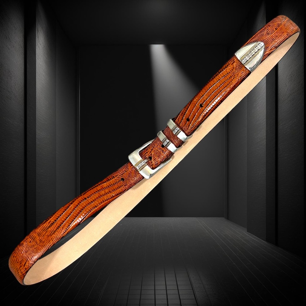 Genuine Italian Calfskin Belt Men's 42 Fits Approx. 39-44 Waist Belts.com Brown